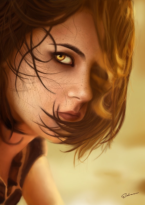 Girl with golden eyes