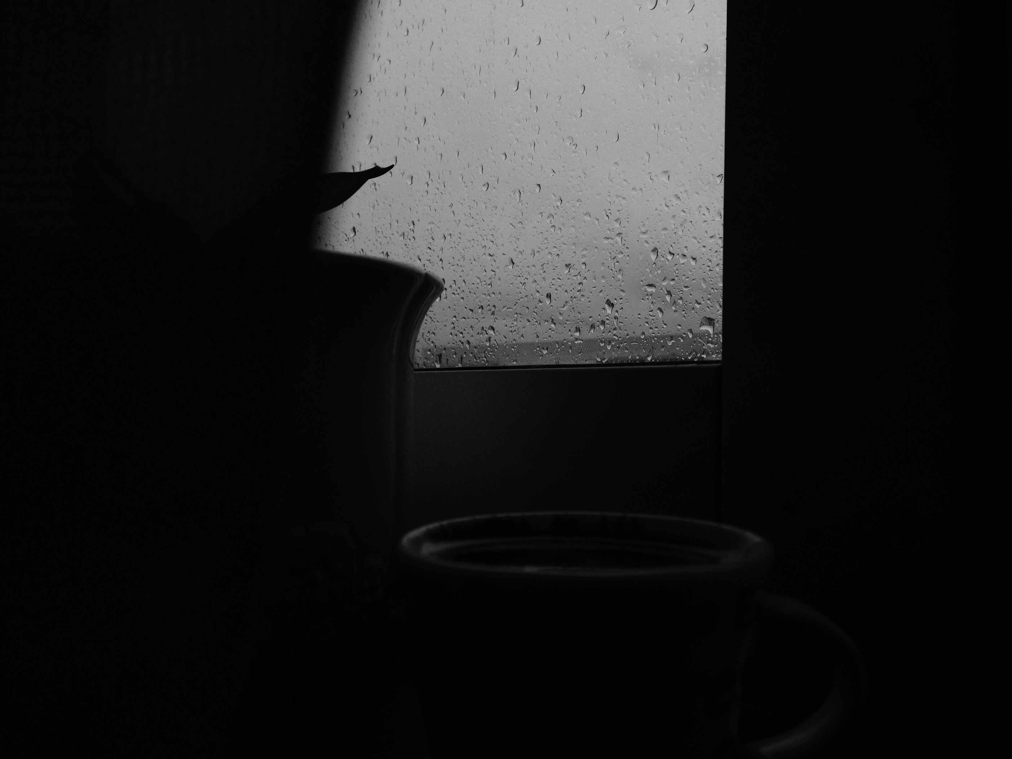 فنجان قهوتي والمطر