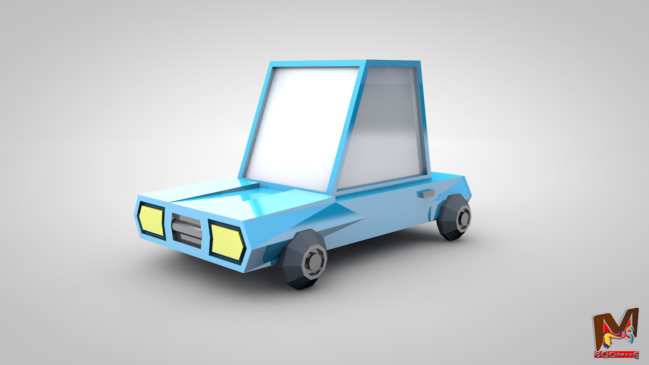 3D car low poly