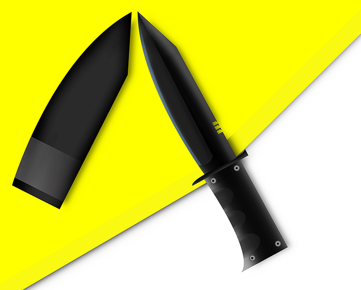 تصميم فني صناعي لسكين من الصفر
